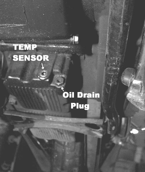 Installation: Oil temperature sensor The supplied oil temperature sensor replaces