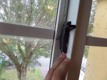 4. Window Condition Materials: Aluminum framed sliding window noted.