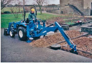 Typical uses include golf course maintenance, cemetary work, roadside maintenance, laying services and pipework as well as