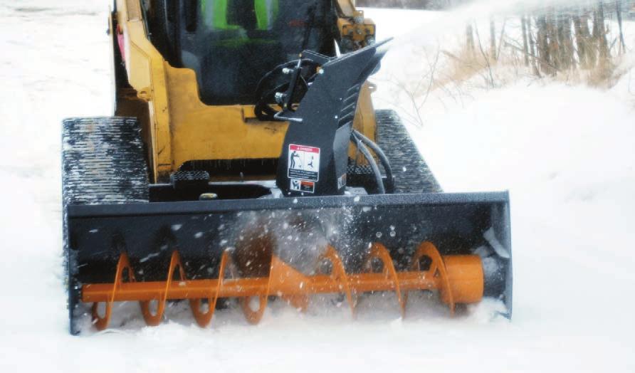 www.paladinattachments.com Snow Blowers FFC Snow Blowers, by Paladin feature a two-stage hydraulic blower that throws snow up to 45 ft.