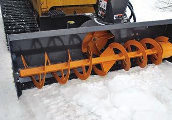Case drains are not required for high-flow models. Has replaceable wear resistant steel tapered wear edge and high-volume 25" or 36" shroud opening. For Skid Steer Loaders and Compact Tool Carriers.