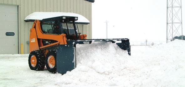 Pull Back Kit, the Snow Push gets next to fences and buildings to pull snow away cleanly.