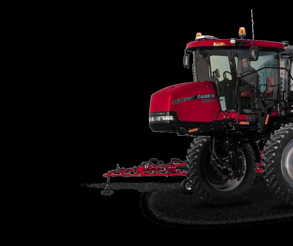 machine configuration DISTINCTIVE APPEARANCE. UNMATCHED PERFORMANCE. The cab-forward, rear-engine configuration gives Case IH Patriot sprayers their distinctive look and their performance edge.