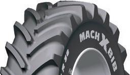TRACTORS Characteristics of MICHELIN high-powered tractor MICHELIN MACHXBIB 160 HP and over 43 Ø Description CAI Tyre characteristics Rim Tube (2) 75% Tread Pressure (bar) and (psi) - Load per tyre