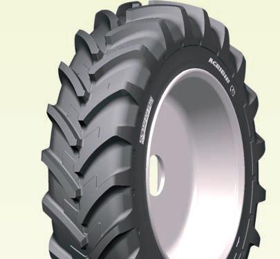 % worn +22 % Traction capacity Source: Analytical test performed on the test tracks at the MICHELIN test and research centre (Ladoux) Test conditions: clay/chalky soil Tyre size: 18.