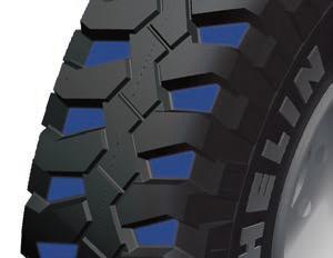 tread pattern Increased productivity Main area to protect against impact and abrasion Specifi c rubber components for
