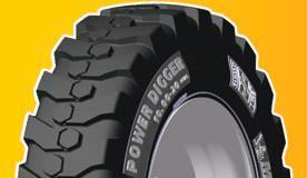COMPACT LINE Characteristic of MICHELIN cross-ply tyres Compact Line MICHELIN POWER DIGGER Ø Description CAI Tyre characteristics Rim Tube (2) 75% Tread Pressure (bar) and (psi) - Load per tyre in kg