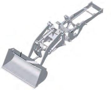 High-Rigidity Frames and Loader Linkage The front and rear frames along with the loader linkage have high rigidity to withstand repeated twisting and bending loads to the loader body and linkage.