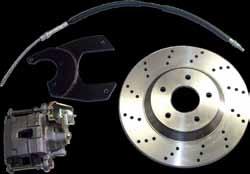 Only modification necessary is to have rear axle lines modified to accept rear brake hoses. B0005 51-70 6 Lug Rear Disc Brake Kit $575.00 B0006 71-87 5 Lug Rear Disc Brake Kit $575.