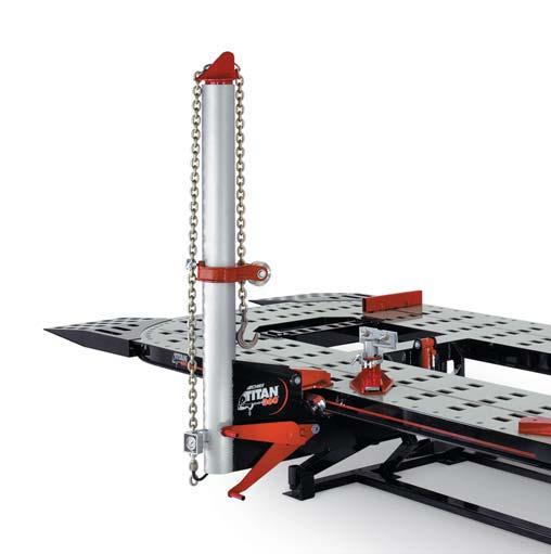 Unique interchangeable drive-on ramps for safer loading and unloading. True 360-degree pulling capability. Two wheel chocks prevent forward/backward movement of vehicle.