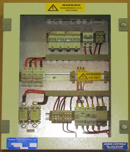 Figure 4: Solar System Distribution Board with circuit breakers Figure 5: Solar