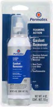 Gasketing Gasket Removers Permatex Gasket Remover - Low VOC Formula This low VOC formulation combines powerful gasket remover strength with an innovative delivery system.