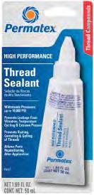 Thread Sealants Nonfood Compounds Program Listed (P1) (134525) Permatex High Performance Thread Sealant OEM specified.