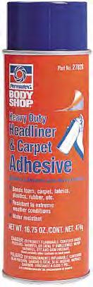 Body, Interior & Trim Permatex Body Shop Heavy Duty Headliner & Carpet Adhesive High-strength spray adhesive designed for repairing interior parts that have become detached or loosened.