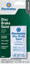 Brake Maintenance & Repair Permatex Disc Brake Quiet Stops brake squeal by dampening vibration at caliper/brake pad interface. Provides tighter fit and allows for easier disassembly.