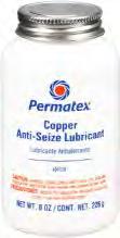 Lubricants Specialty Lubricants - Anti-Seize Permatex Anti-Seize Lubricant A highly refined blend of aluminum, copper, and graphite lubricants.