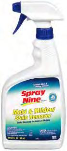Cleaners Spray Nine Brand Cleaners Spray Nine Mold & Mildew Stain Remover Spray Nine Earth Soap Cleaner/Degreaser Destroys bacterial odors and helps control mold and mildew formation.