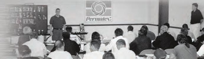Permatex Free Training Clinics Permatex has organized a dedicated team of trainers who are committed to educating customers and end-users.