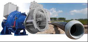 Pump specifications: Type... BA180E D315 Max. flow... 720 m 3 /hour (3168 US GPM) Max. pressure... 41 mwc (135 ft.) Connections... DN200 (8") Solids handling... 80 mm (3,15") Impeller type.