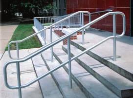 The railing system will adapt to step railing requirements by providing the riser and tread dimensions of the steps and