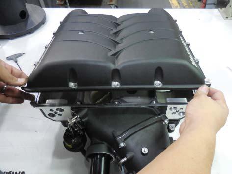 Then remove the blue tape from the intake ports. 118.