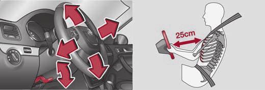 Starting-off and Driving 109 Starting-off and Driving Setting steering wheel position (continued) If you adjust the steering wheel further towards the head, you will reduce the protection offered by