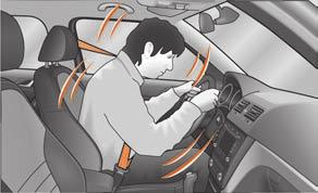 Seat belts 141 Seat belts Why seat belts? Fig. 132 Driver wearing seat belt It is a proven fact that seat belts offer good protection in accidents fig. 132. Thus wearing a seat belt is a legal requirement in most countries.