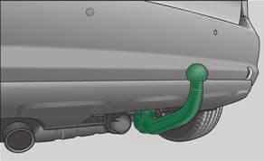 192 Towing a trailer Detachable towing device* You should take off the ball head if you drive without towing a trailer. Inspect whether the end cover properly seals off the mounting shaft.