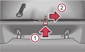 If the child safety lock is activated (only on the rear doors), first of all it is necessary to pull once on the inner door handle and then open the door from the outside. Boot lid Fig.