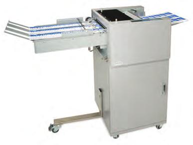 The FD 125 processes a wide range of paper sizes, up to 13 x 19 and includes an all-metal stand on casters for portability, and to conveniently store and conceal the waste bin.