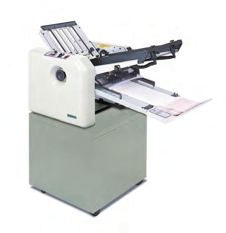 DOcUMENt FOLDERS FD 382 Tabletop Folder with Automatic Fold & Form Length Settings Hopper Capacity: Up to 500 sheets 20# Pre-Set Folds: Custom Folds: Pre-Set Paper Sizes: 11, 14, 17 Languages: Up to