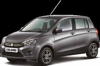 STUNNING COLOURS The Celerio comes in a range
