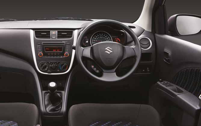 ROOM TO SPARE There s more to the compact and stylish Celerio
