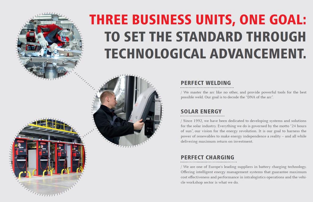 LITTLE ABOUT US FRONIUS is an Austrian company with three business units,