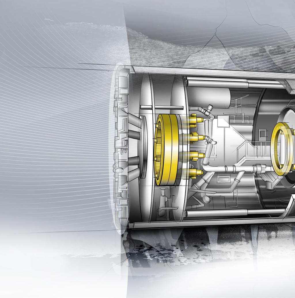 Liebherr Components for Tunnelling Main Bearings Three-row cylindrical roller bearings Double-row tapered roller bearings Erector