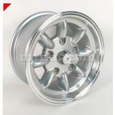 Bolt Pattern: 5 x 130... Silver polished 7x13 Minilite style wheel for NSU TT and TTS models.