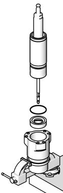 Repair 7. Place cylinder (7) sideways in a vise with soft jaws. 8. Lubricate seal (8) and place it on bottom of cylinder (7). (Cylinder is symmetrical so either end can be the bottom.) 9.