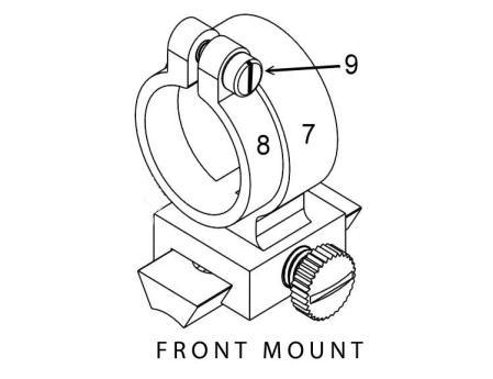prevent the scope tube from rotating and moving forward. D. Standard 60º type dovetail base The scope comes with two pieces standard 60-degree type dovetail bases.