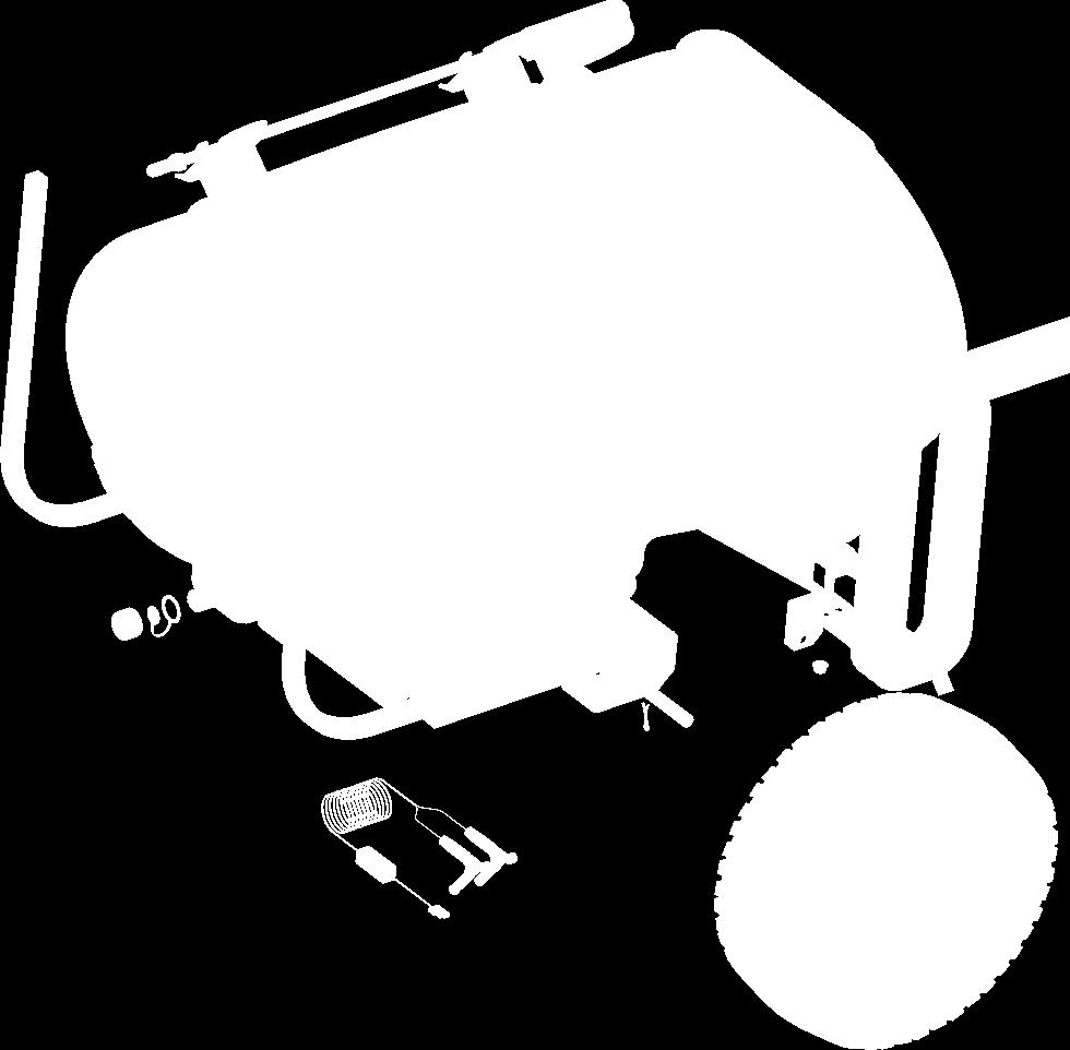 . --Install Axle (Item ) through Rear Trailer Pan and Cross Member as shown, install the " Wheel Assemblies over Axle and secure with /" Cotter Pins.