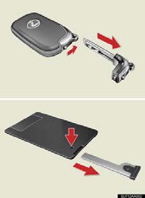 If the electronic key battery is depleted or the entry function does not operate properly, you will need the mechanical