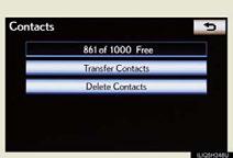 STEP 6 Select Transfer Contacts. Select Update Contacts.