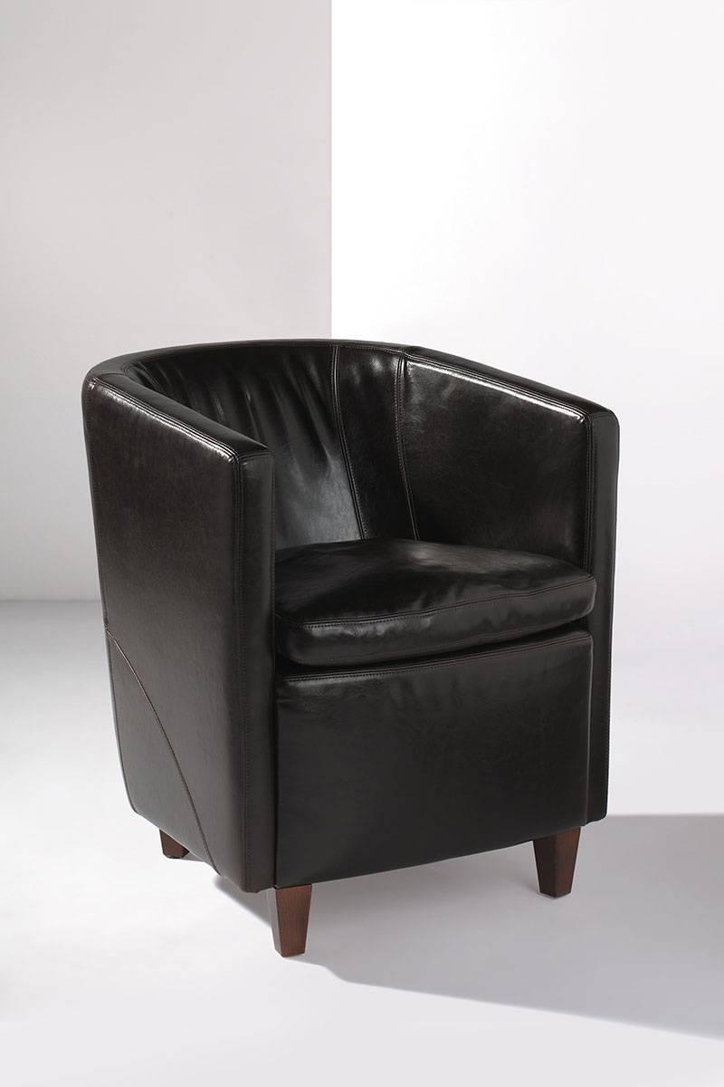 Armchair / Couch lounge Cushion leather brown Feet
