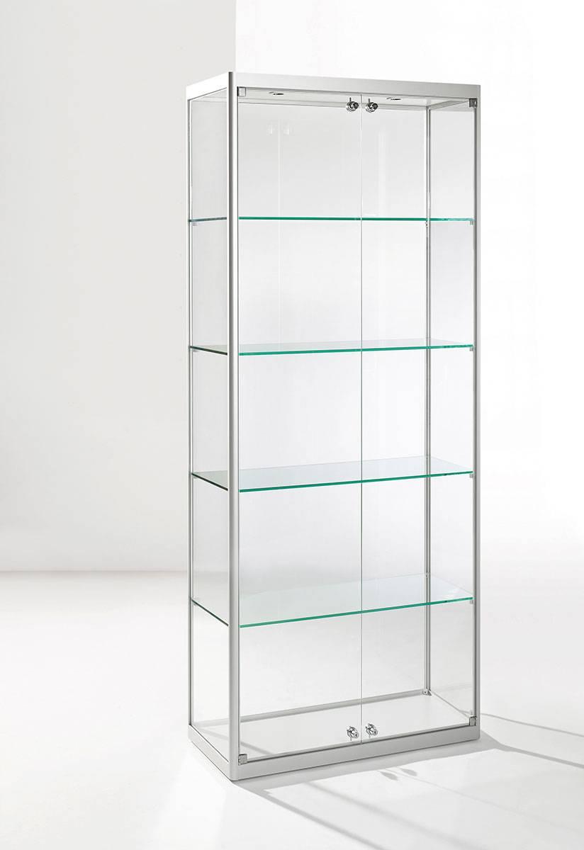 profile, body and 4 shelfs clear glass, illuminated, lockable Measurements: