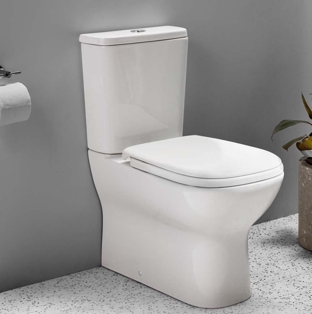 toilets feature rimless technology that s easy to clean, so it s safe for the whole family.