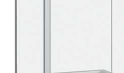 chrome door Frameless return panel 6mm toughened