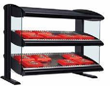 Heated LED Merchandisers The new Heated Merchandiser with LED lighting is sleekly designed to safely hold hot packaged food to attract your grab-and-go customers.