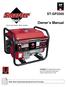 Owner s Manual ST-GP2300. WARNING! To Reduce Risk of Injury, User Must Read and Understand Owner s Manual Prior to Use.