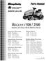 REGENT / 500 / Parts Manual SERIES LAWN TRACTORS & MOWER DECKS 16HP GEAR TRACTORS