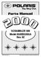 SCRAMBLER 500 Model #A00BG50AA Rev. 02. E 2000 Polaris Sales Inc. PARTS MANUAL PN and MICROFICHE PN /00