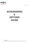 ACCESSORIES & OPTIONS GUIDE